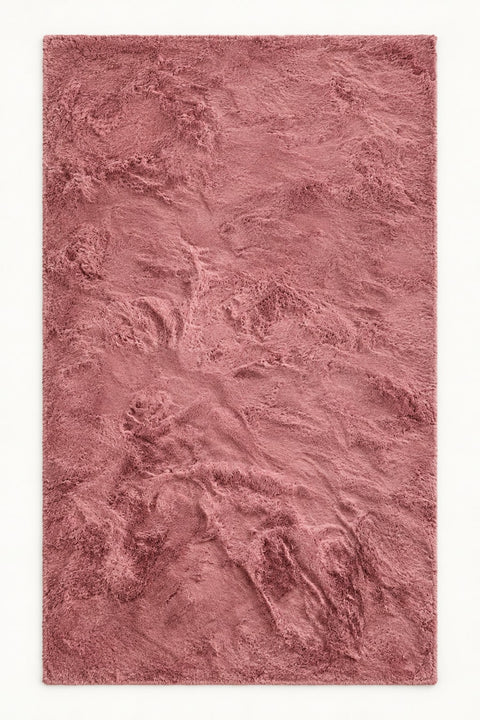 Soft Plush Modern Area Rug – Dusty Rose