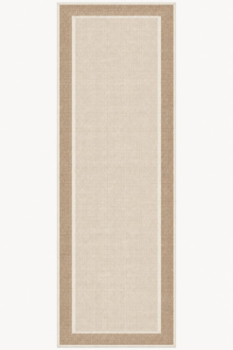 Striped Modern Kitchen Runner Rug – Beige