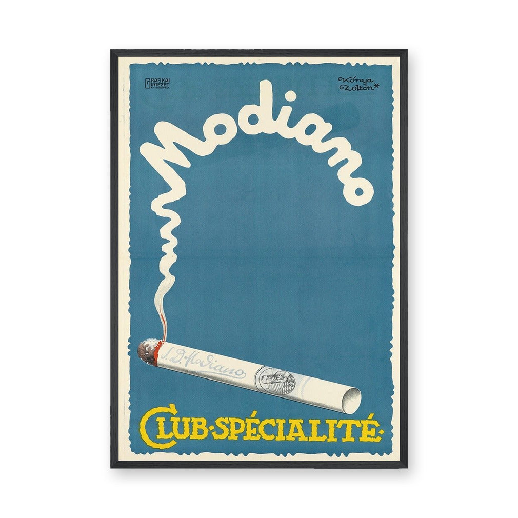 Typography Vintage Wall Art – Modiano Cigarette CLUB-SPÉCIALITÉ Print