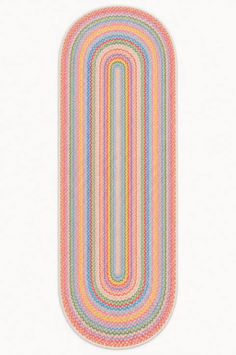Woven-Look Modern Runner Rug – Multicolor 2