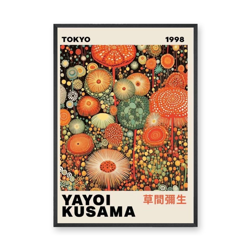Yayoi Kusama Tokyo Maximalist Wall Art – Polka-Dot Floral Print