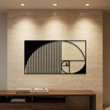Golden Ratio Spiral metal wall art – image 1