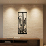 Saguaro Cactus Panel metal wall art – image 1