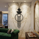 Boho Geometric Pendant metal wall art – image 1