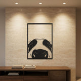 Peeking Cow Face metal wall art – image 1