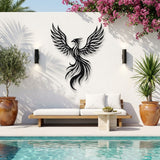 Rising Phoenix metal wall art – image 1