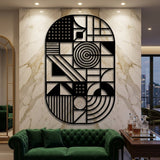 Bauhaus Geometric Oval metal wall art – image 1