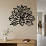 Mandala Lotus Flower metal wall art – image 1