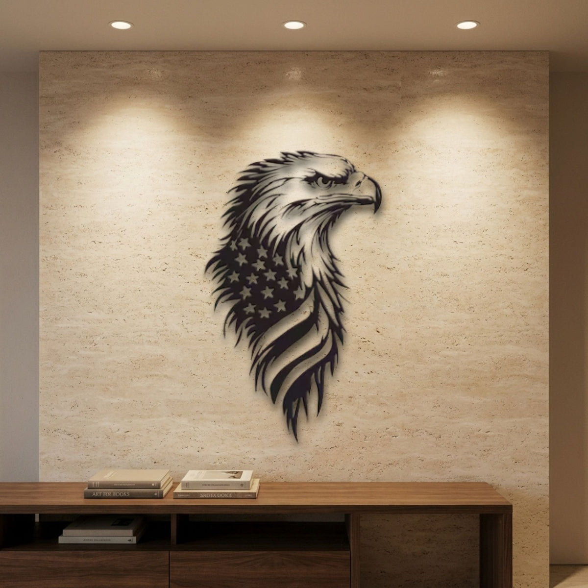American Flag Eagle metal wall art – image 1