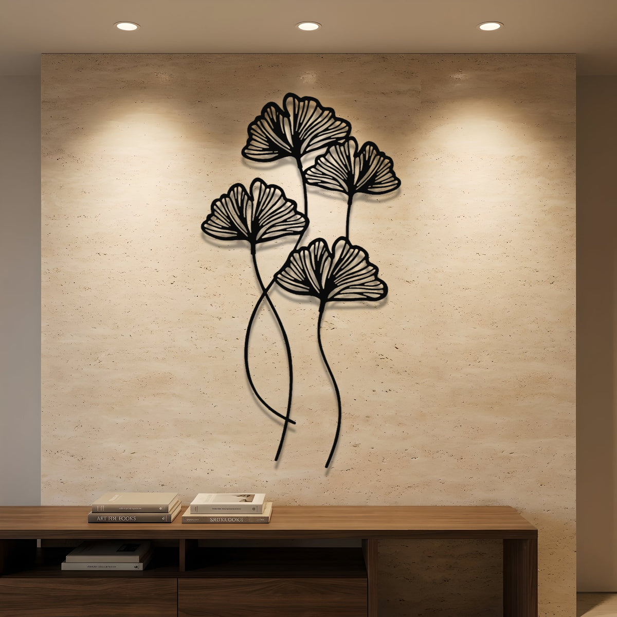 Ginkgo Leaves metal wall art – image 1