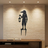 Raven Man with Lantern metal wall art – image 1