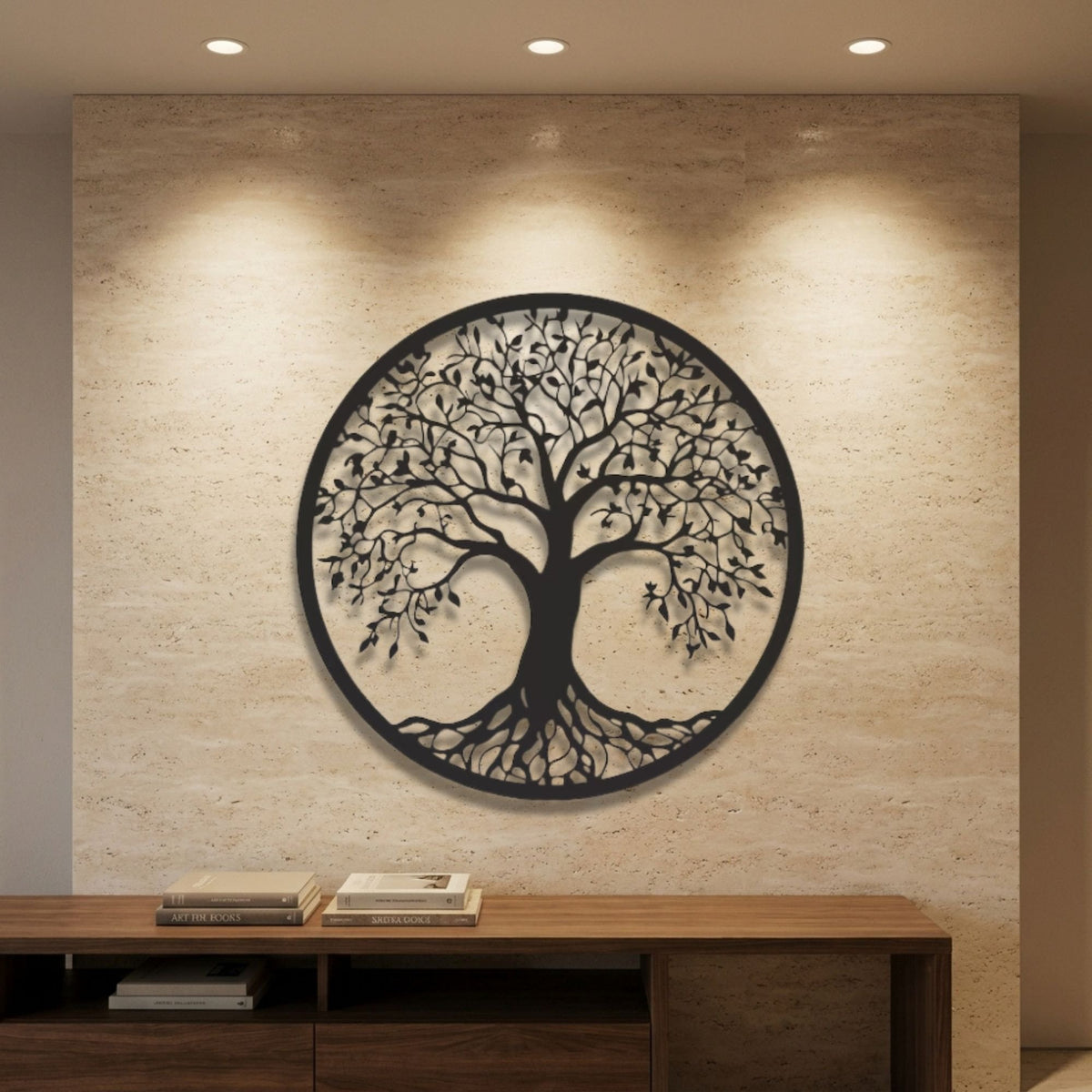 Tree of Life Round metal wall art – image 1