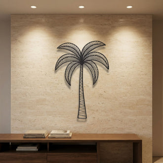 Palm Tree Metal Wall Art – Coastal Botanical Wall Decor