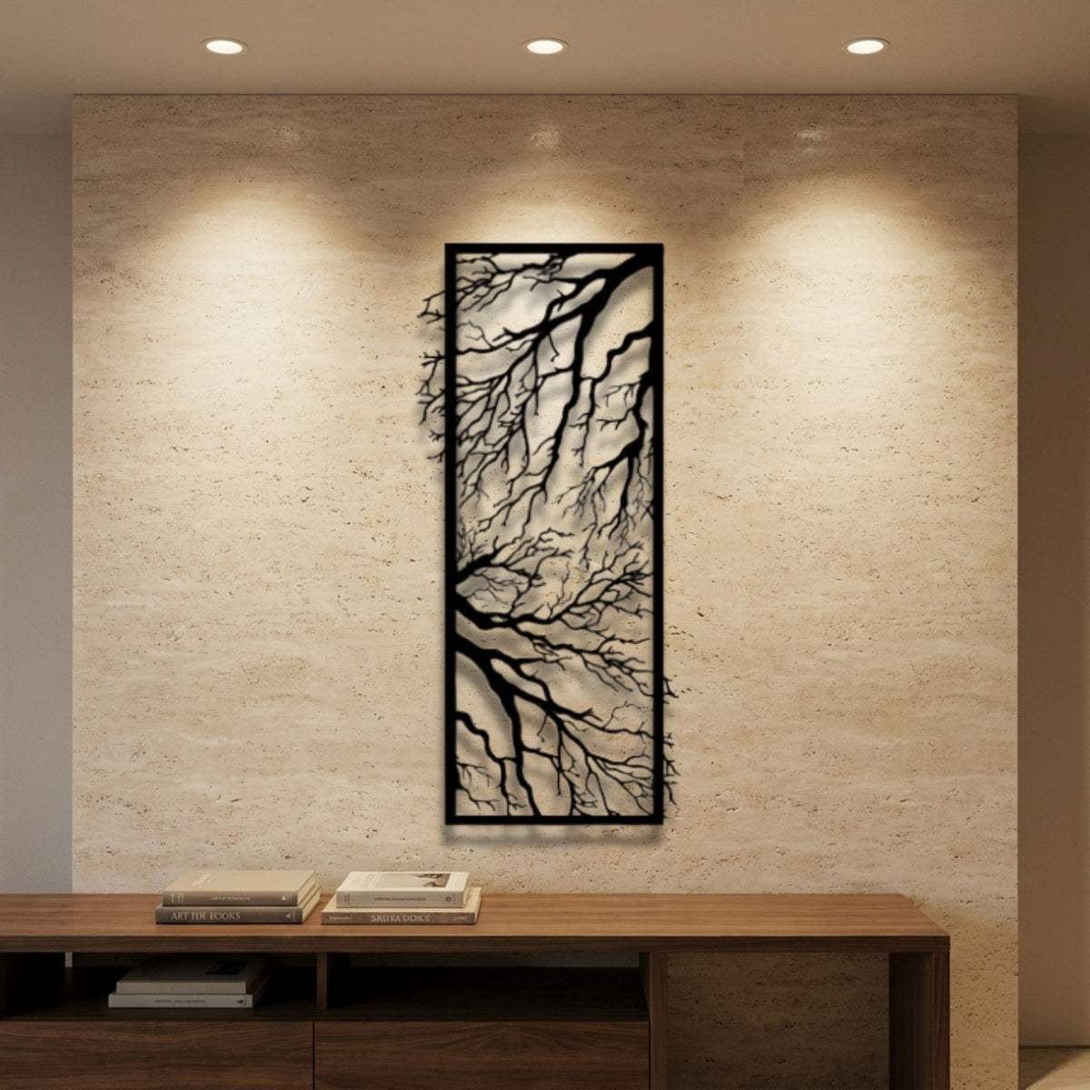 Branches Tall Panel metal wall art – image 1