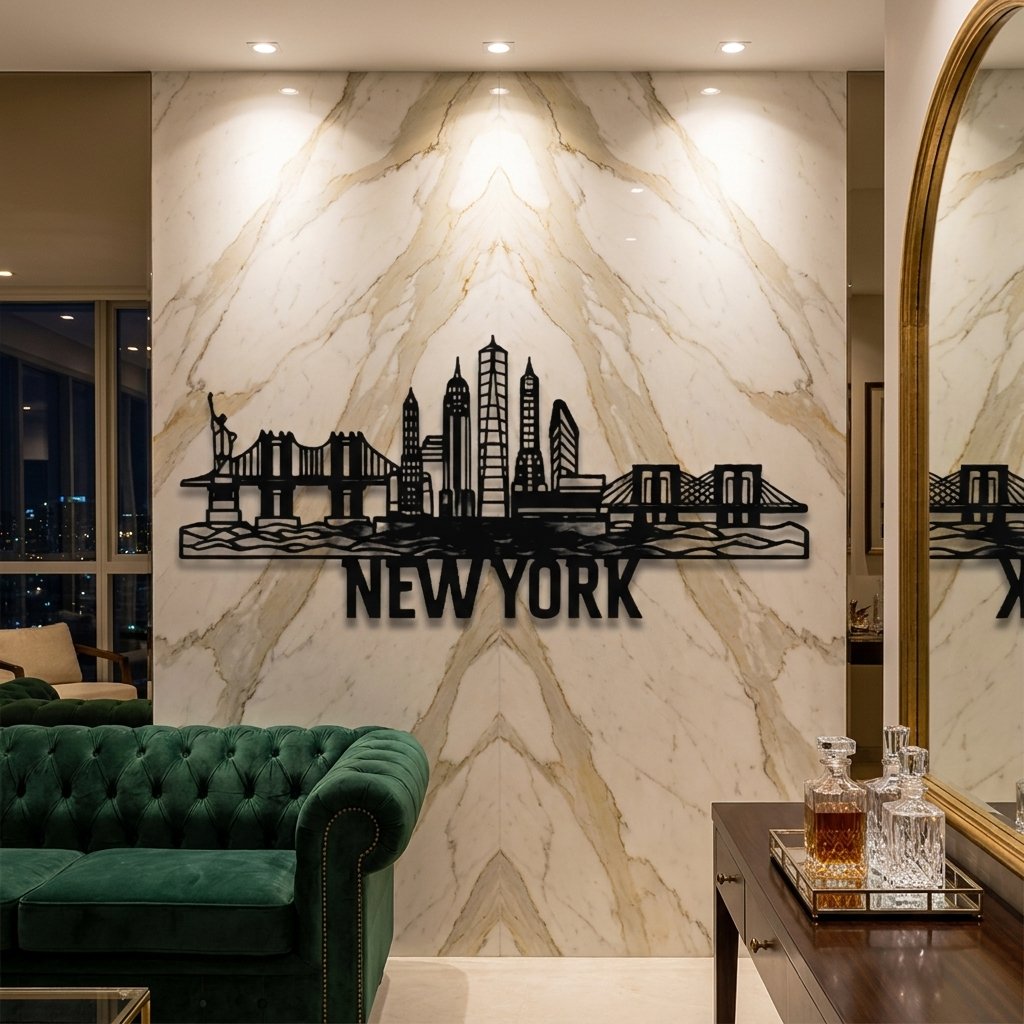 New York Skyline metal wall art – image 1
