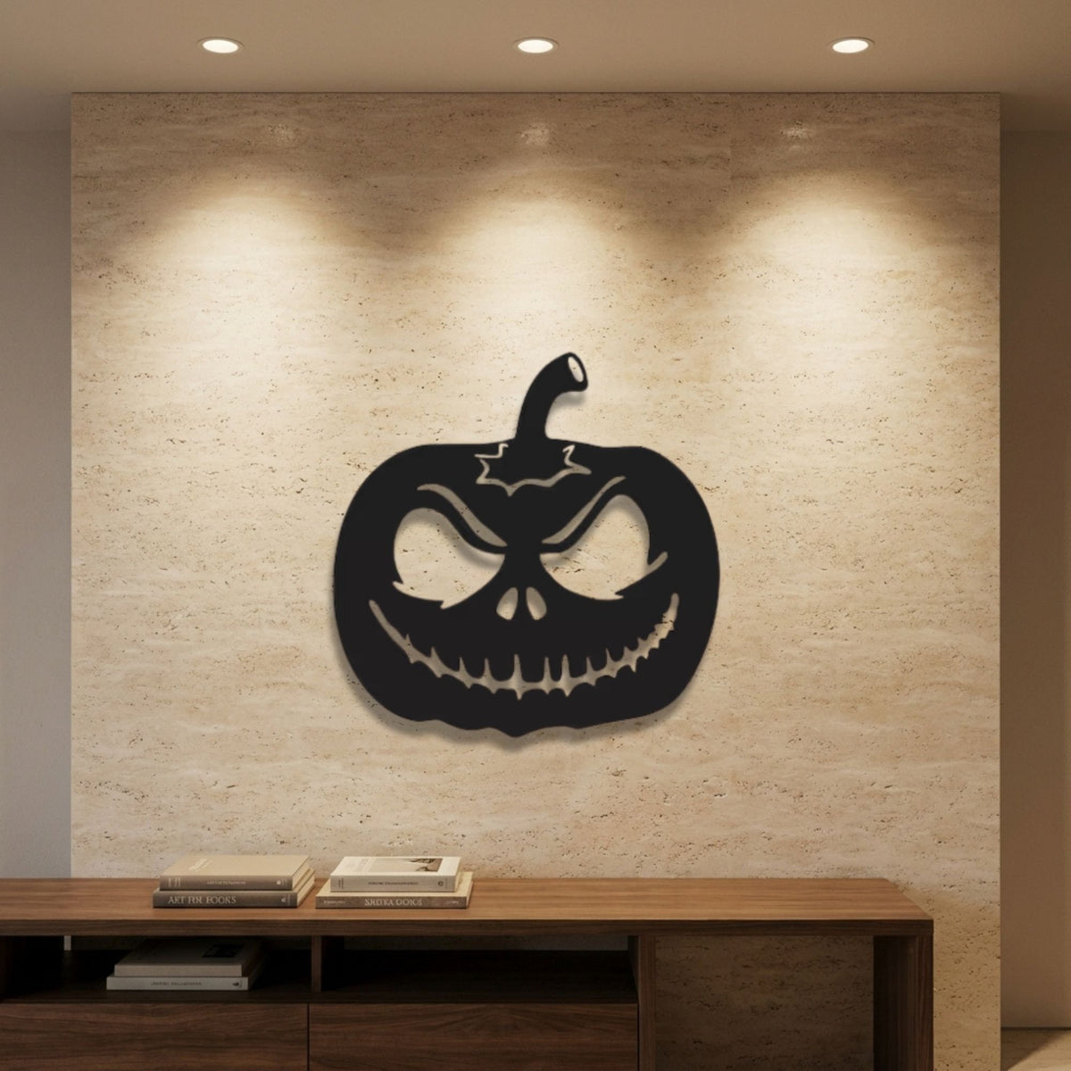 Jack-o'-Lantern metal wall art – image 1