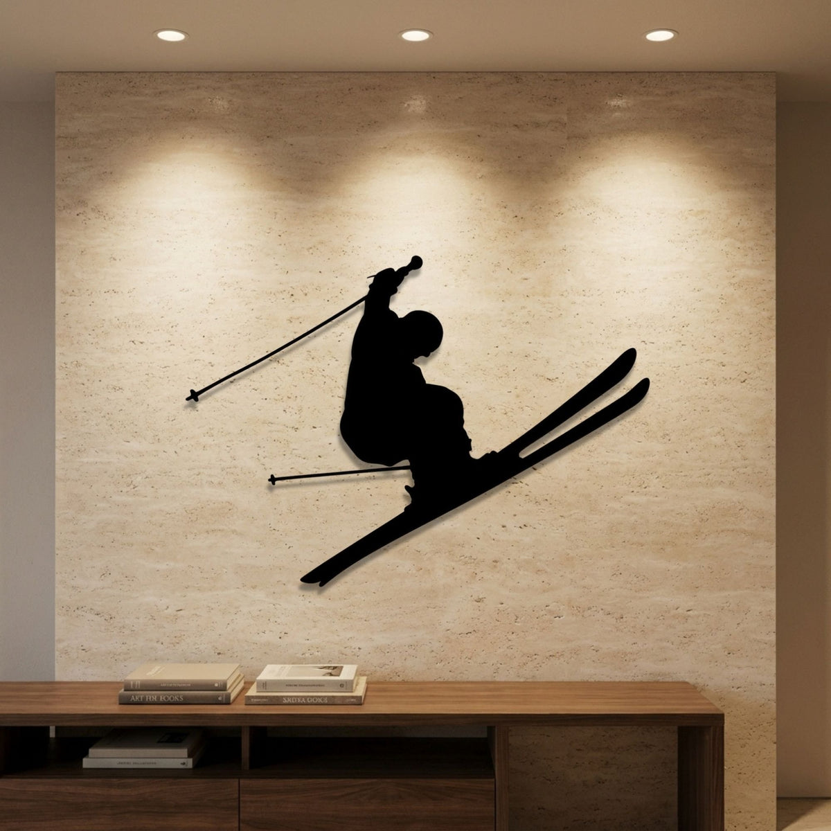 Skier Jump metal wall art – image 1