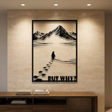 Lone Penguin But Why metal wall art – image 1