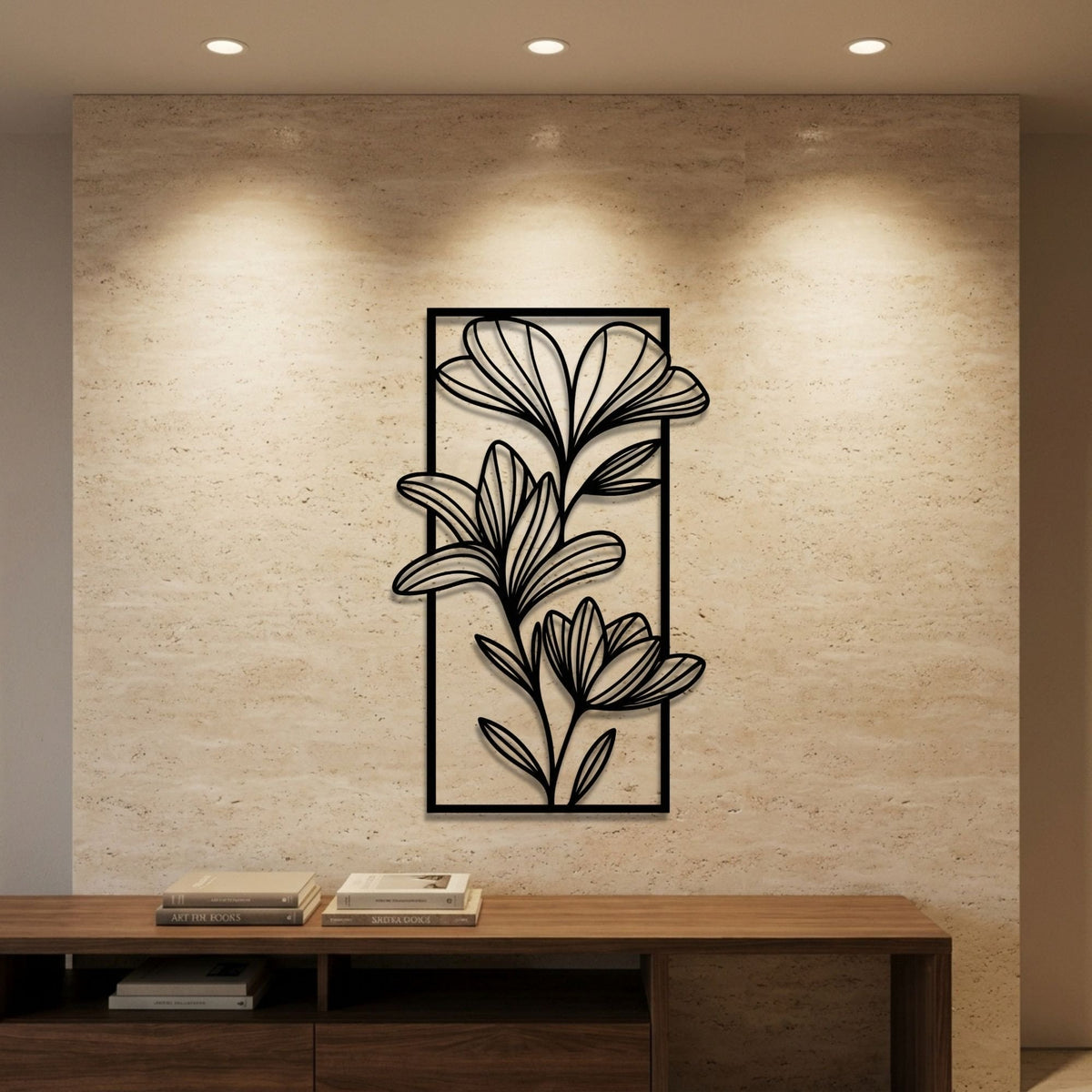Lily Blossom Panel metal wall art – image 1