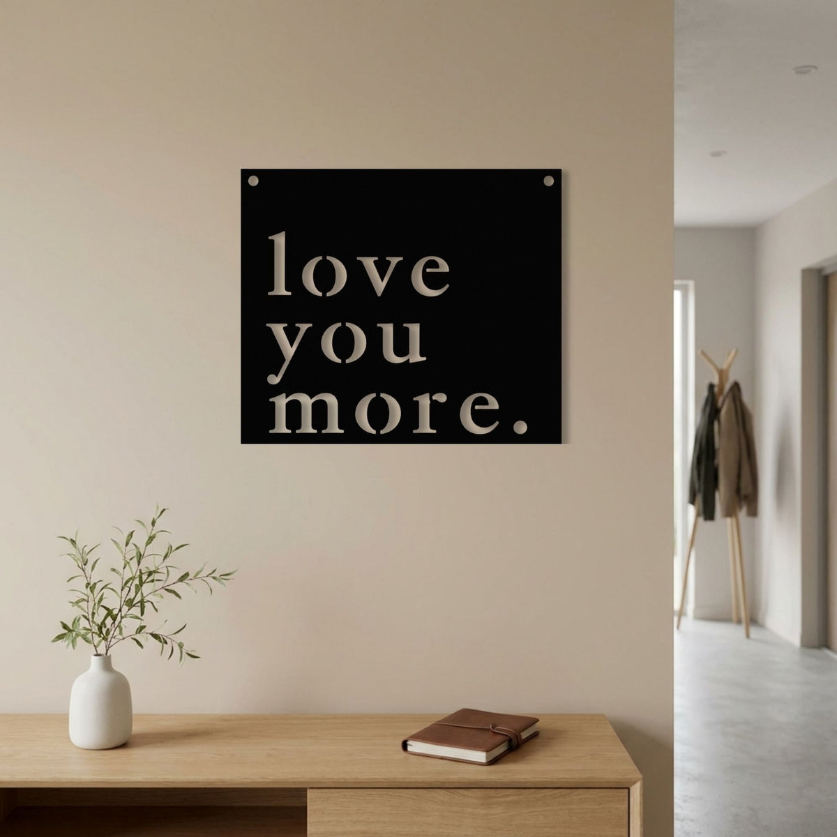 Love You More Plaque metal wall art – image 1