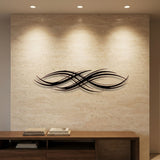 Flowing Ribbon Lines metal wall art – image 1