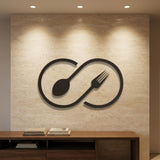 Infinity Spoon and Fork metal wall art – image 1
