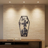 Haunted House Coffin metal wall art – image 1