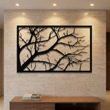 Bare Tree Branches Panel metal wall art – image 1