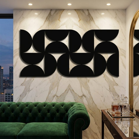 Mid-Century Arc Pattern Metal Wall Art – Mid-Century Wall Sculpture