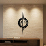 Abstract Eclipse Line metal wall art – image 1
