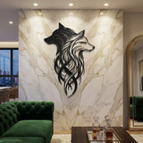 Two Wolves metal wall art – image 1