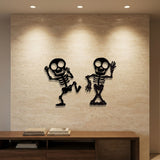 Dancing Skeletons metal wall art – image 1