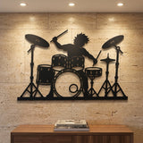 Drummer at the Kit metal wall art – image 1