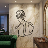 Woman Line Art Figure metal wall art – image 1