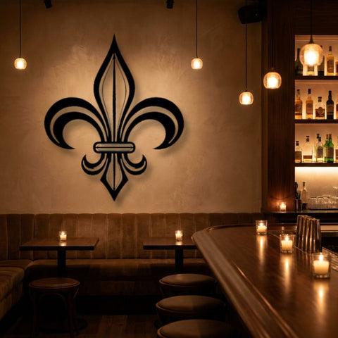 Fleur-de-Lis Metal Wall Art – Classic Wall Decor