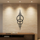 Geometric Circles Totem metal wall art – image 1