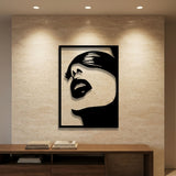 Woman Face Silhouette metal wall art – image 1