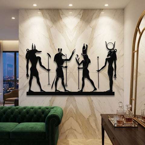 Egyptian Gods Metal Wall Art – Classic Wall Decor