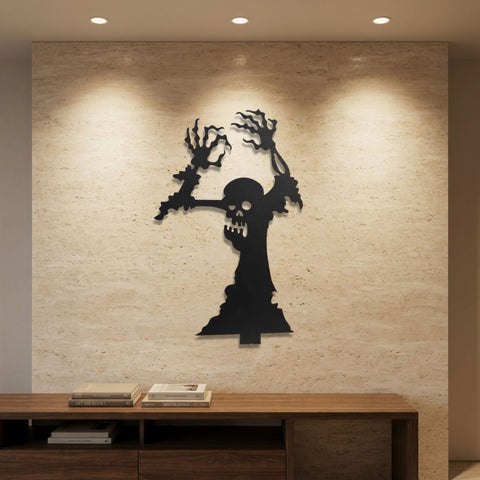 Rising Ghoul Metal Wall Art – Halloween Wall Decor