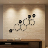Testosterone Molecule metal wall art – image 1