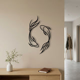 Koi Fish Pair metal wall art – image 1