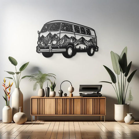 Roadtrip Van Metal Wall Art