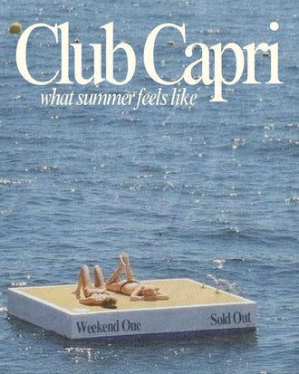 Club Capri Summer Floating Platform Aesthetic Wall Décor Poster