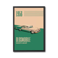 1956 Oldsmobile Ninety-Eight Heritage Wall Poster – Timeless Car Wall Poster for Car Guys & Stylish Decor