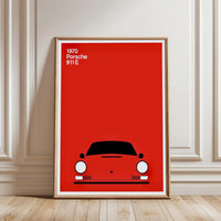 1970 Porsche 911 E Simple Wall Poster | Traditional Car Wall Poster