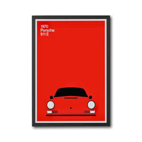 1970 Porsche 911 E Simple Wall Poster | Traditional Car Wall Poster