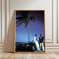 1980s Miami Beach Cinematic Wall Décor Print