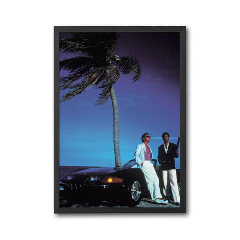 1980s Miami Beach Cinematic Wall Décor Print