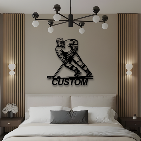 Custom Hockey Metal Wall Art