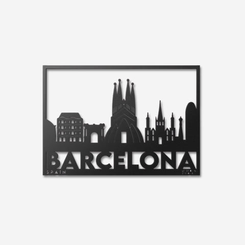 Barcelona City Metal Wall Art Decor